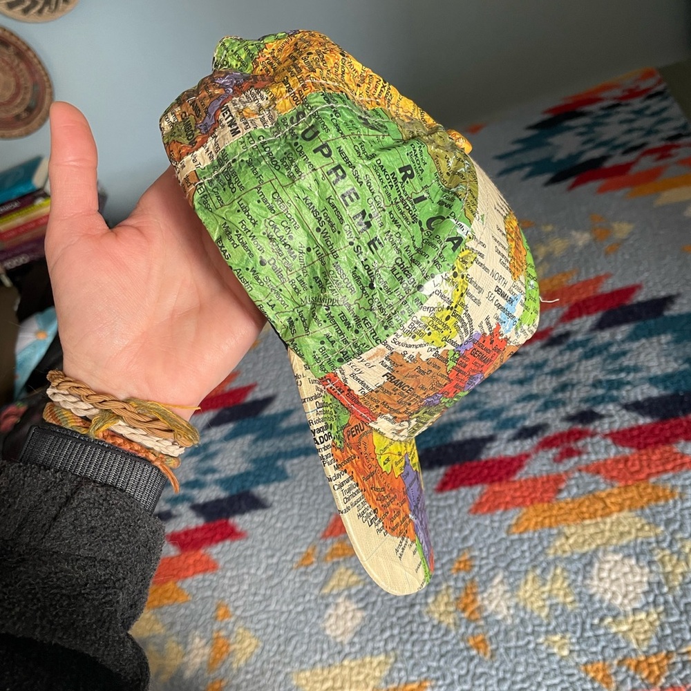 Supreme Colorful World Map Cap